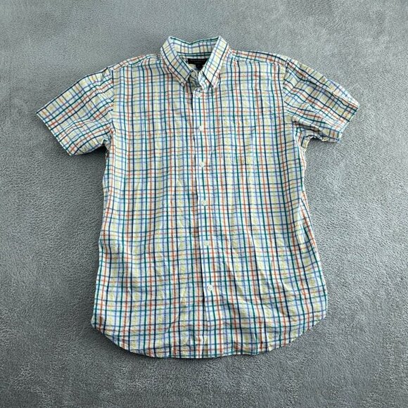 Banana Republic Mens Plaid Button-Up Shirt L  Fit 100% Cotton Multicolor 2869 - Picture 1 of 8
